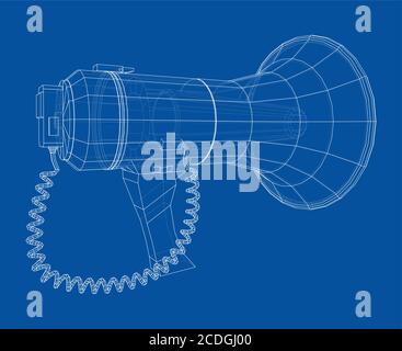 Konzept des Megaphons. Vektor Stock Vektor