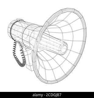 Konzept des Megaphons. Vektor Stock Vektor