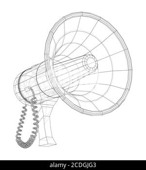 Konzept des Megaphons. Vektor Stock Vektor