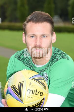 28. August 20, Ormiston, East Lothian, Schottland. VEREINIGTES KÖNIGREICH. HibernianPressekonferenz für Sonntage SPL Spiel gegen Aberdeen Kredit: eric mccowat/Alamy Live News Stockfoto