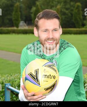 28. August 20, Ormiston, East Lothian, Schottland. VEREINIGTES KÖNIGREICH. HibernianPressekonferenz für Sonntage SPL Spiel gegen Aberdeen Kredit: eric mccowat/Alamy Live News Stockfoto