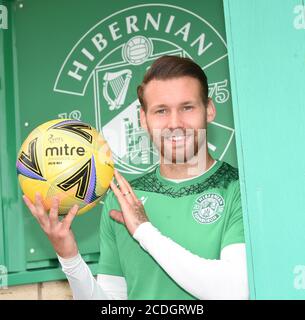 28. August 20, Ormiston, East Lothian, Schottland. VEREINIGTES KÖNIGREICH. Hibernian Press Conference for Sundays SPL match vs Aberdeen Credit: eric mccowat/Alamy Live News Stockfoto