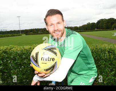 28. August 20, Ormiston, East Lothian, Schottland. VEREINIGTES KÖNIGREICH. Hibernian Press Conference for Sundays SPL match vs Aberdeen Credit: eric mccowat/Alamy Live News Stockfoto