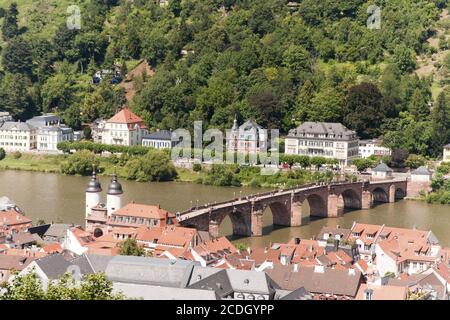 Alte Brücke in Heidelberg Stockfoto