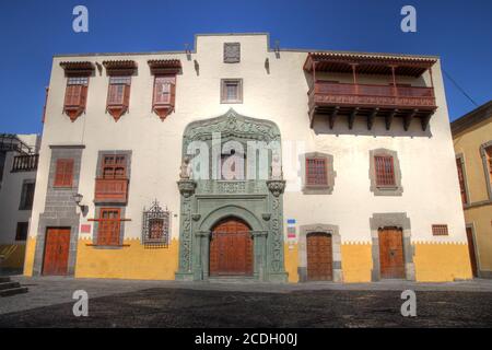 Columbus House (Case de Colon) in Las Palmas de Gran Canaria, Spanien. Das Haus war die Residenz der ersten Gouverneure der Insel und es ist claim Stockfoto