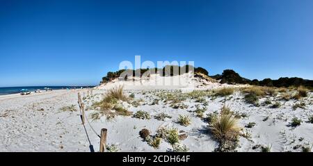 Le Dune Strand in der Nähe von Capo Comino, Siniscola, Nuoro Stockfoto