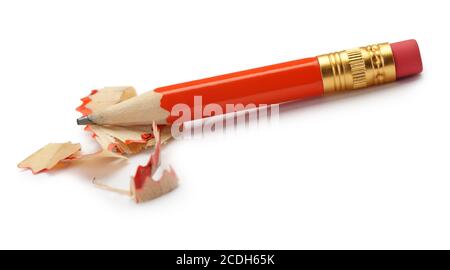 Bleistift mit einer Rasur Stockfoto