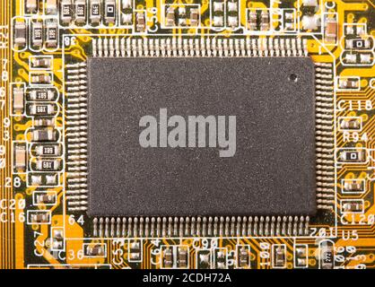elektronischen Chip auf Platine Stockfoto