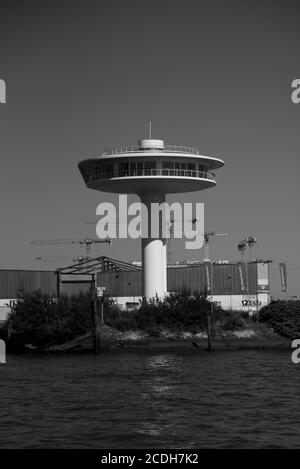 Leuchtturm Zero, Hafencity, Hamburg, Deutschland Stockfoto