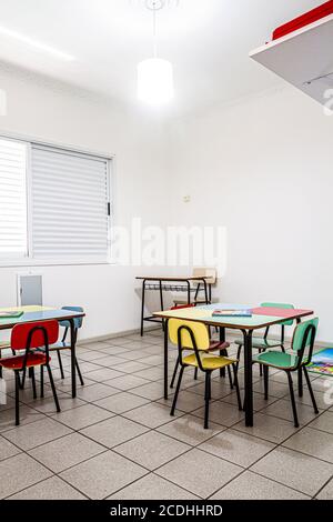 Klassenzimmer einer Kinderschule. Sao Jose, Santa Catarina, Brasilien. Stockfoto