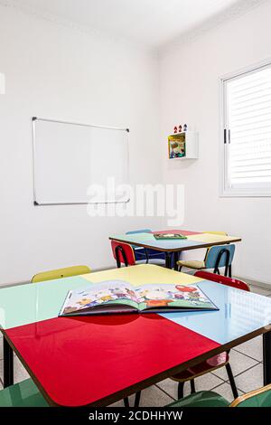Klassenzimmer einer Kinderschule. Sao Jose, Santa Catarina, Brasilien. Stockfoto