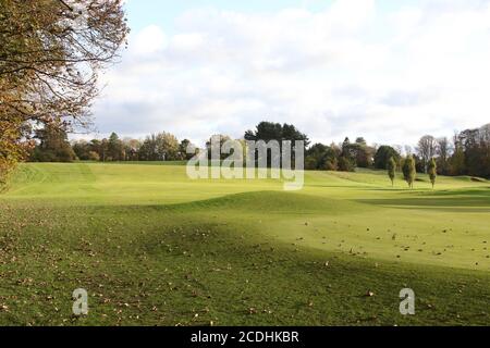 Ayr, Schottland, 29. Oktober 2019 Golfplatz Belleisle Park Rückblick auf das 7. Abschlag Kredit : Alister Firth Stockfoto