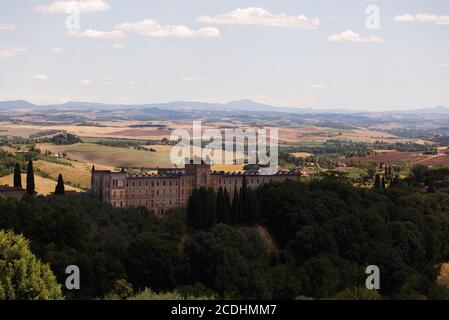 Panorama rund um die Stadt Siena Stockfoto