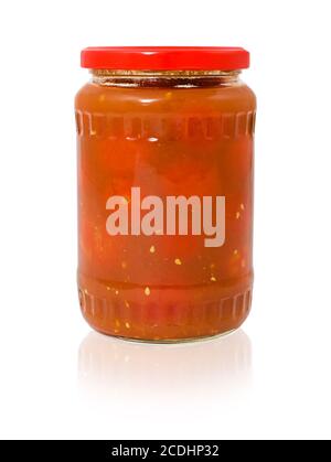 Glas eingelegte Tomaten Stockfoto