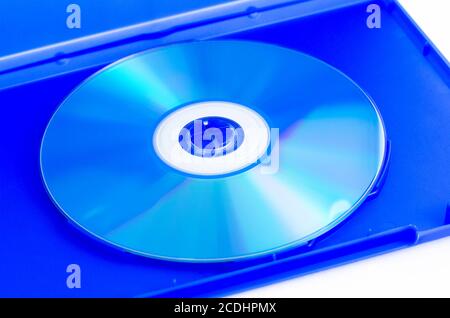 CD-ROM in Schachtel Stockfoto