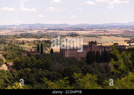 Panorama rund um die Stadt Siena Stockfoto