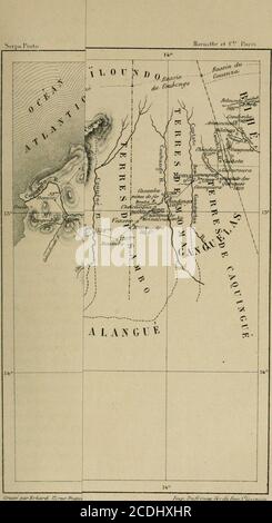 . Kommentar j'ai traversé l'Afrique despuis l'Atlantique jusqu'a l'Océan indien a travers des régions inconnues . plus riche enplantes herbacées et, dans les graminées surtout, montraitla plus grande vigueur. Nous remarquions que les endroits par lesquels nous pas-sions, tantôt étaient absolument dénués doiseaux, et tantôten nourrissaient de si grandes quantés que leurs chants etleurs cris nous assourdissaient. On ne voyait guère de gibierplus gros, Mais des traces prouvaient quil nen manquaitpas. Anhänger la nuit du lendemain, nous eûmes une aventuressez curieuse. Nous étions campés auprès de Stockfoto