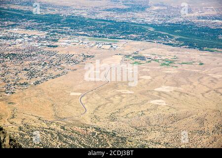 Albuquerque von oben im Sommer Stockfoto