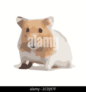 Realistische Hamster Vektor-Illustration auf weißem Hintergrund Stock Vektor