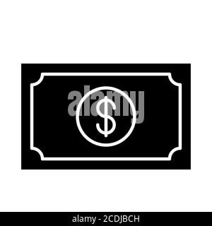 Banknoten Banking Glyph Symbol Stockfoto
