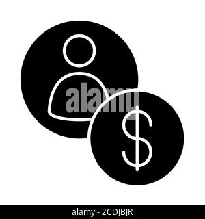 Symbol Für Bankkonto-Banking-Glyphe Stockfoto