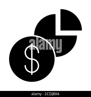 Geldwert-Banking-Glyph-Symbol Stockfoto