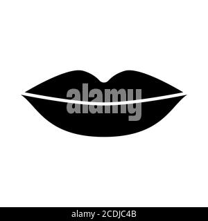 Lippen Anatomie Glyphen Symbole Stockfoto