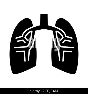 Glyphen Der Lungenanatomie Stockfoto