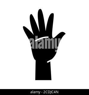 Symbole Der Hand-Anatomie-Glyphe Stockfoto