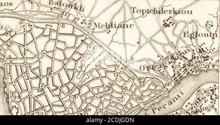 . Der moderne Reisende: Eine populäre Beschreibung, geographisch, historisch und topographisch, von den verschiedenen Ländern des Globus. Vorgebirge jetzt genannt San regelmäßige Teilung des Grundrissplanes der Stadt ermöglicht uns, ihre jeweiligen Aufstellungsorte zu discover; Und es ist sehr wahrscheinlich, dass eine attentive Untersuchung viele antike Denkmäler entdecken würde, die in den Palästen und Gärten der unneugierigen Türken eingeschlossen sind. Die Me-chanical Arbeiten des oben genannten Ingenieurs verdienen eine bessere und reichlichere Illustration als die Arbeit von M. Le Chevalier, die, obwohl unvergleichlich das beste auf dem Thema, könnte Stockfoto