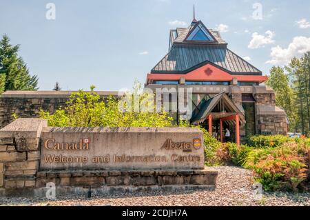 Reisen Alberta Visitor Centre in West Glacier, Montana. Stockfoto