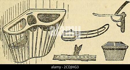 . Die Gärtnerchronik und die Agrarzeitung . COTTAM und FIRMA, Winsley Straße, W., sind die ursprünglichen Erfinder der PATENT EMAILLIERTEN KRIPPE, WaterTrough, und Schmiedeeisen Rack, vereint zu einer Eisen-Top-Platte, und bilden eine komplette und nützliche Befestigung, mit Cottamspatent geräuschlosen Halterführung und Kragen Zügelung angebracht, die auf der Rückseite der Krippe istaken, Und arbeitet mit Leichtigkeit undFreiheit auf oder ab der Führungsschiene. COTTAMS NEUE PATENT-SAATGUTBOX, eine wichtige Zusatzausstattung zu den oben genannten Beschlägen, einfache Konstruktion, leicht, undlanglebig, fördert die Sauberkeit und ist sparsam in seiner resu Stockfoto