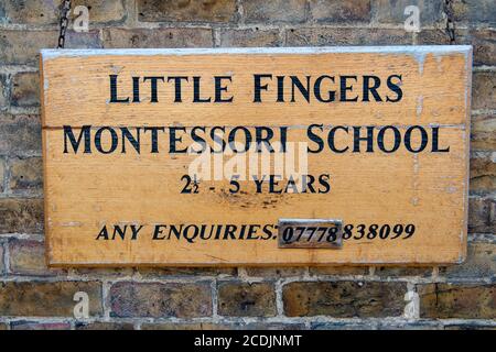 Windsor, Berkshire, Großbritannien. August 2020. Montessori Schulen bereiten sich darauf vor, dass die Kinder nächste Woche zur Schule zurückkehren. Quelle: Maureen McLean/Alamy Stockfoto