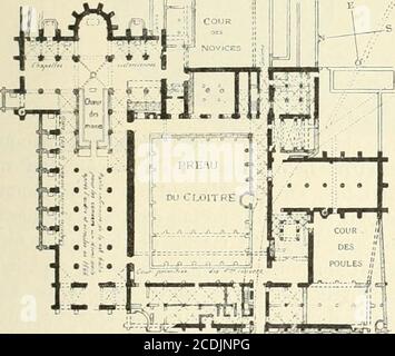 . Revue de l'Art chrétien . Plan du chœur de lancienne cathé-drale de Boulogne.. rr^l i-r* Plan de léglise abbatiale de Villers. Rence des besoins. On utilize ainsi dans les églisesgothiques les intervalles entre les piliers butants.Cette disposition fut générale à partir du XIwe 1. Nous Vorwürfe ce-Plan daprès M. E. Enlart, Lesanciens édifices de Boulogne. Le même dispositif existeaux églises de Seclin, de N.-D de Tournai et de Saint-Nicolas à Gand. siècle, lorsque se multiplièrent les corporationsde métiers ou autres, qui toutes avaient leur fêtereligieuse et la Plupart, leur chapelain. Stockfoto