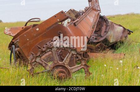 Überreste des alten Autos Stockfoto