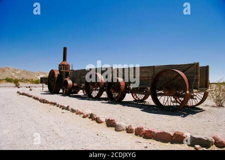 Ein alter Wagen im Tal des Todes. Kalifornien Stockfoto