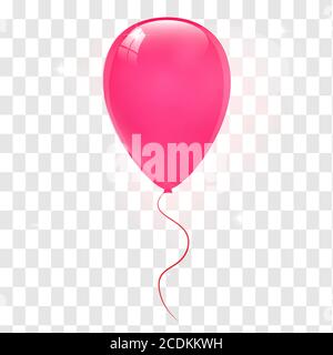 Rosa Ballons auf transparentem Hintergrund. . Vektorgrafik Stock Vektor