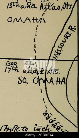 . Katalog von Objekten von einem prähistorischen Menschen in dem, was ist jetzt Douglas und Sarpy Grafschaften, Nebraska verwendet : gesichert durch Erkundungsarbeiten der Robert F. Gilder archäologischen Erhebung von 1907 bis 1912 . /ifr//€ tg Mt PF ? /2J-0 / OAAAtt/A (ii I V. /7^ oJaa^j/ZJ^, ^^^ PONCA CREEK DISTRICT DOUGLAS COUNTY DISTRICT ^ // v.^ ^^ 1 V. ^^--^ ^-?^ • if l 1 s ^ ^.^ ^---^i:;:!!!^:^^^^ ^  ^ 5 // ^-^o 0 ^-^.  ^  w E &c/0; l/0. 2 ti .... MAXWELLTON ^^ Q – A CHIL }S CROSSING : 1^ SO-3 1 O« ; 0-»0- ^ M ^^. I 0 0 – I 0 X   I 0*. I §0 K 0 ^ 0 1. 0 –&gt;? t i 0 M BLAHA &gt;^ L Stockfoto