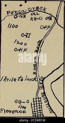 . Katalog von Objekten von einem prähistorischen Menschen in dem, was ist jetzt Douglas und Sarpy Grafschaften, Nebraska verwendet : gesichert durch Erkundungsarbeiten der Robert F. Gilder archäologischen Erhebung von 1907 bis 1912 . e die natürliche Erde. Häuser dieser Form sug-gest einen Kamm Pol und Giebel, wodurch sich von den flachkreisförmigen Häusern von Missouri River Stämme auf dem Aufkommen der Weißen in diesem Abschnitt verwendet. Jedes hier katalogisierte Objekt kam von den hier beschriebenen Hausruinen, und der Besitz folgte direkt von den im Haus vollgezogenen Personen zum Entdecker. Nichts gezeigt kam von der Oberfläche, machen Stockfoto