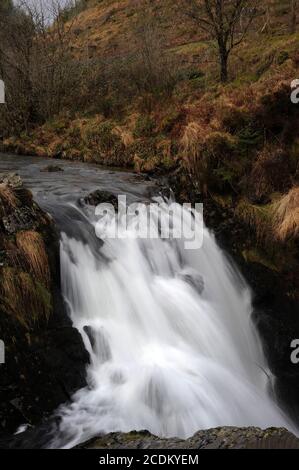 Severn-Break-its-Hals Wasserfall, in der Nähe von Llanidloes. Stockfoto