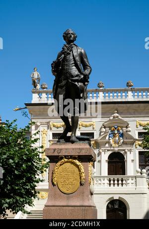 Goethe-Denkmal, Alte Börse, Leipzig, Sachsen, Deutschland Stockfoto