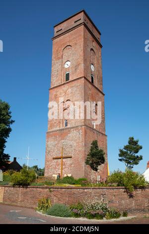 Alter Leuchtturm, Borkum, Ostfriesische Insel, Ostfriesland, Niedersachsen, Deutschland Stockfoto