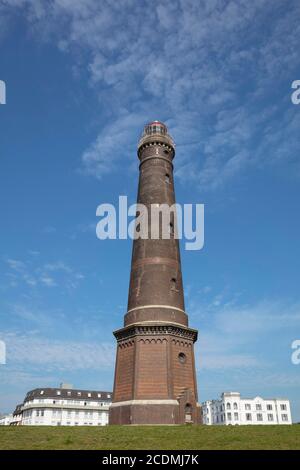 Neuer Leuchtturm, Borkum, Ostfriesische Insel, Ostfriesland, Niedersachsen, Deutschland Stockfoto