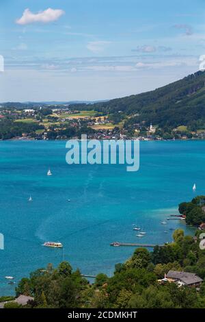 Schiffsanlegestelle, Weyregg am Attersee, Salzkammergut, Oberösterreich, Österreich Stockfoto
