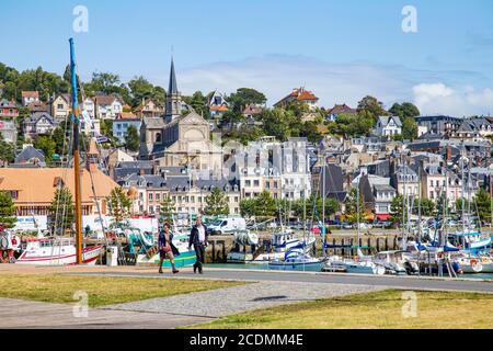 Promenade, Trouville, Normandie, Frankreich Stockfoto