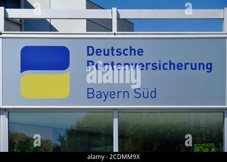 Deutsche Rentenversicherung Bayern Sued, Logo und Firmenzeichen Neuperlach, München, Bayern, Deutschland Stockfoto