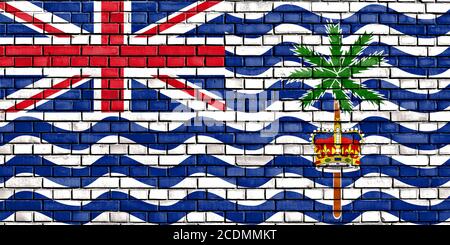 Flagge des Britischen Territoriums im Indischen Ozean bemalt Stockfoto