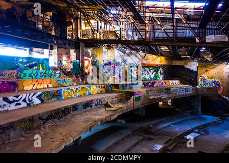 Lost Place, Ruinen des Es Foguero Palace Discotheque, Alcudia Palace, Alcudia, Mallorca, Ballearen, Spanien Stockfoto