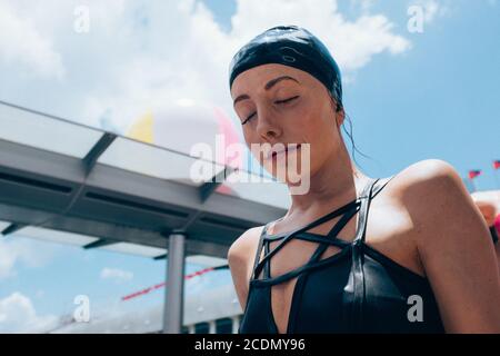 Carole A. Feuerman Schwimmer Skulptur Stockfoto