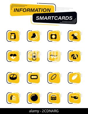 Tierklinik Icons set Stock Vektor
